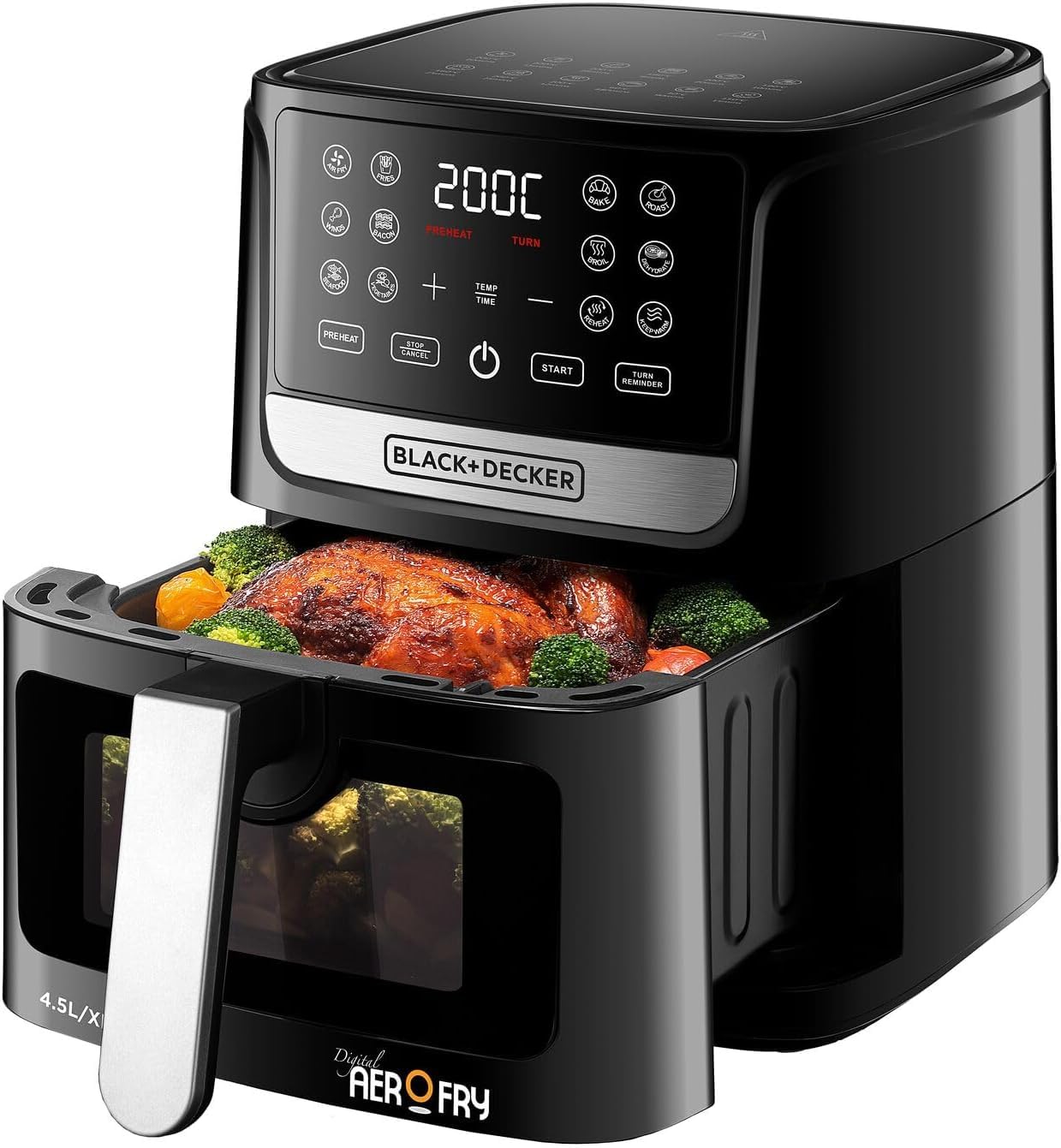 Black & Decker Air Fryer AF4500 4.5 Liters Digital