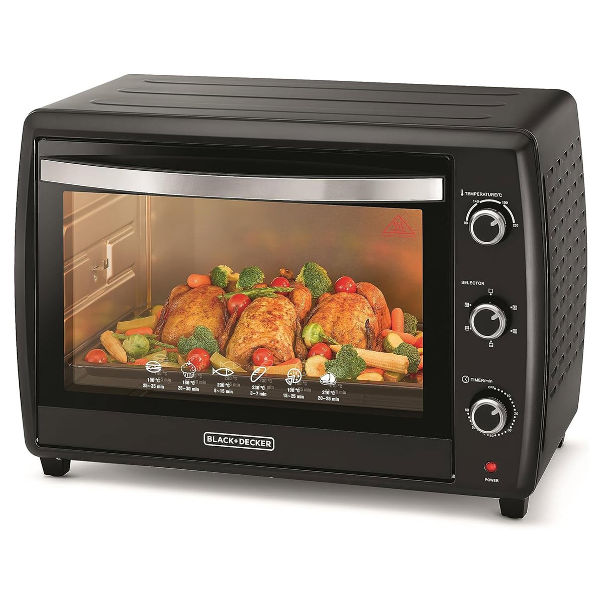 Black & Decker Electric Grill TRO70RDG 70 Liters Black