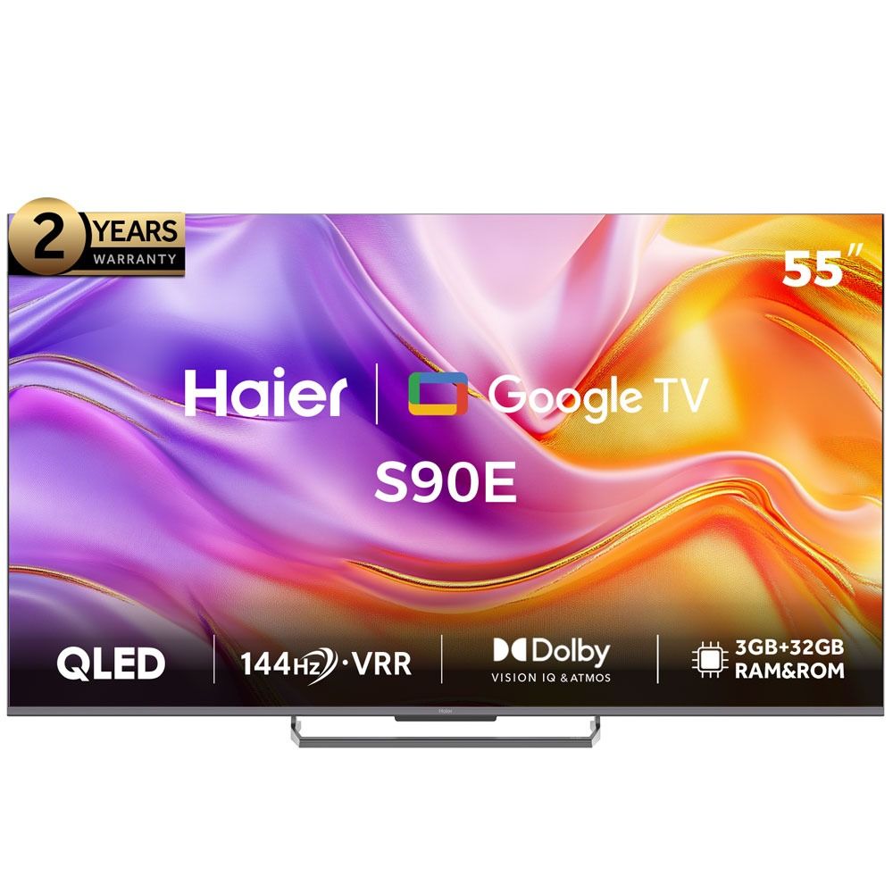 شاشة هاير 55 بوصة QLED سمارت Google TV H55S90EU