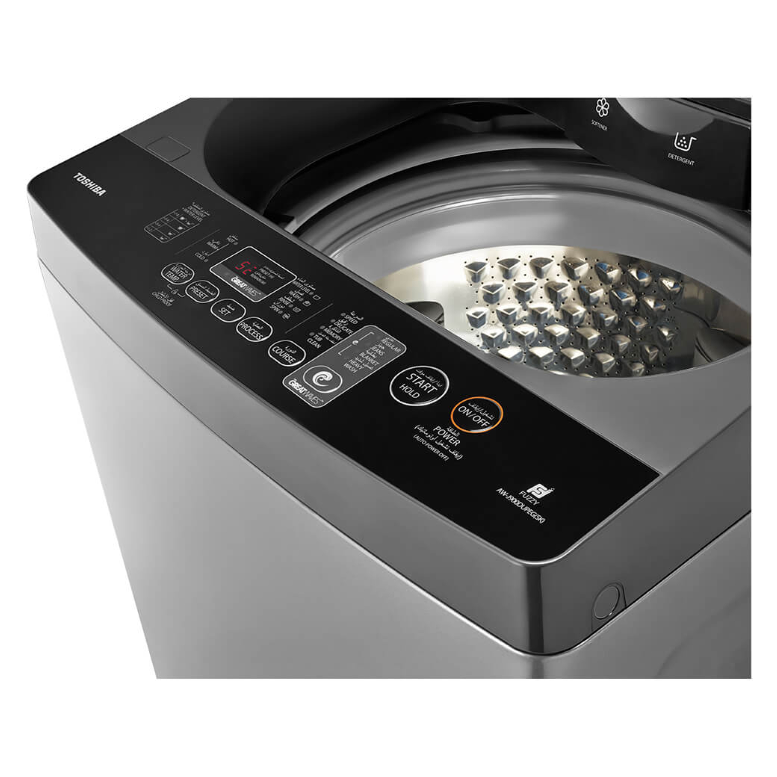 توشيبا غسالة ملابس AW-DUK1300KUPEG(SK) 13 كيلو فضي