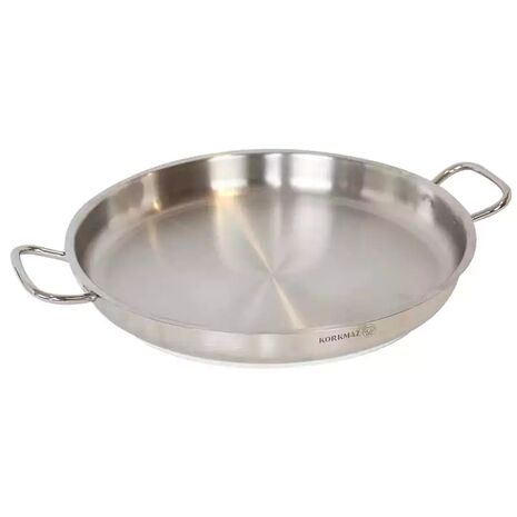 Frying pan stainless steel korkmaz two hands Broline size 32