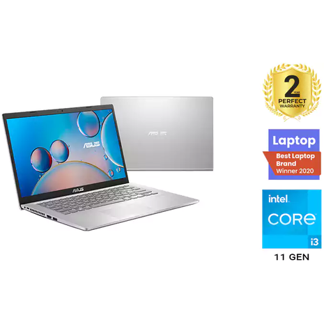 ASUS Laptop X415EA-EB003W, 11th, Intel Core I3 -1115G4, 4GB RAM, 256GB SSD, Intel UHD Graphics, 14 Inch FHD Display, Windows 11, Silver