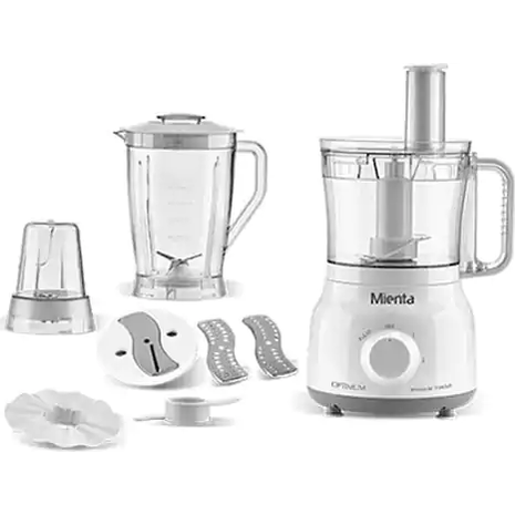 Mienta Food Processor 800 Watt, Multi function, White FP14922A
