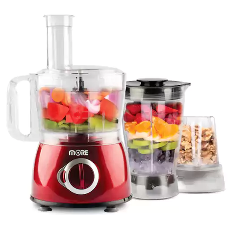 More Food Processor 1000 Watt, Multi function, Red K-1036