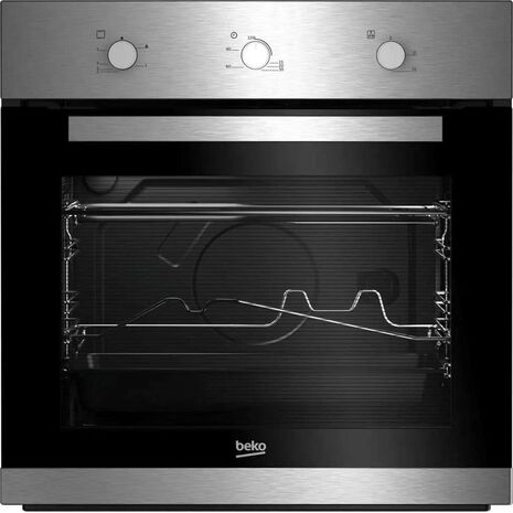Beko built-in oven, 60 cm, Gas, 66 liter, Auto ignition, Full safety, Fan, BIG22100XC