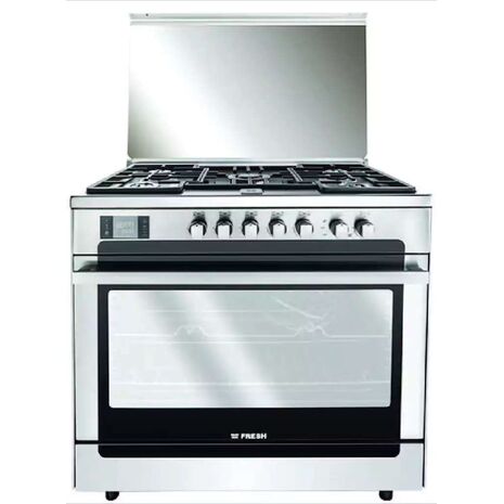 Fresh Matrix Cooker, 90 × 60 cm, 5 burners, Full Safety, cast iron holders, Touch Digital Display, stainless