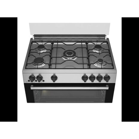 Beko Gas Cooker 5 Burners Stainless Steel Full Safety 2 fans GGR15115DXNE