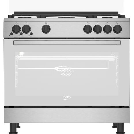 Beko Gas Cooker, 5 Burners, Stainless Steel- GGR 15115 DX NS