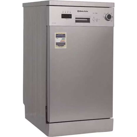 White Point Dishwasher 10 Place Settings, 45 cm, 5 Programs, Silver, WPD 105 DS